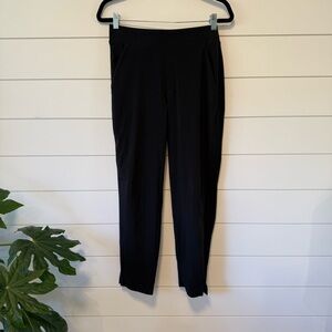 Athleta Brooklyn Ankle Pant Black Mid Rise Travel Work Joggers - Size 4